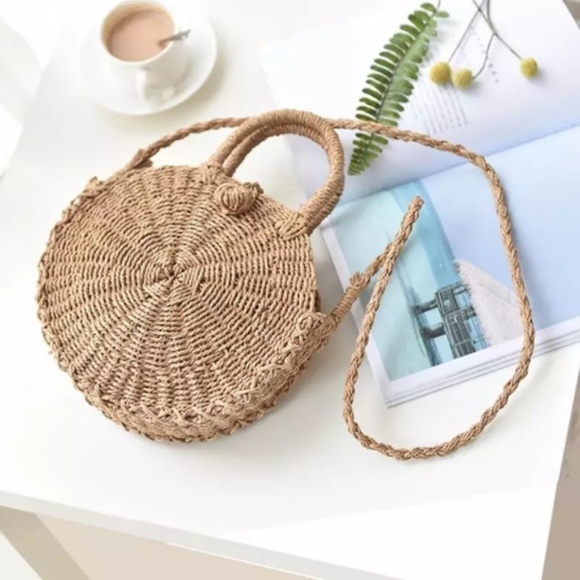 🆕️Sale💖Handmade Straw Braided Circular Bag - Picture 6 of 8